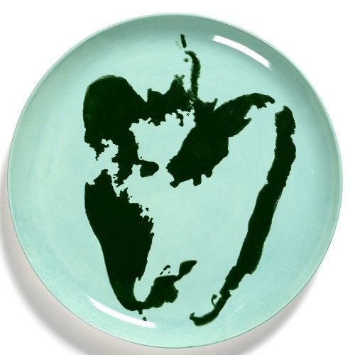 Plato Fiesta Ottolenghi pimiento verde azul L Serax