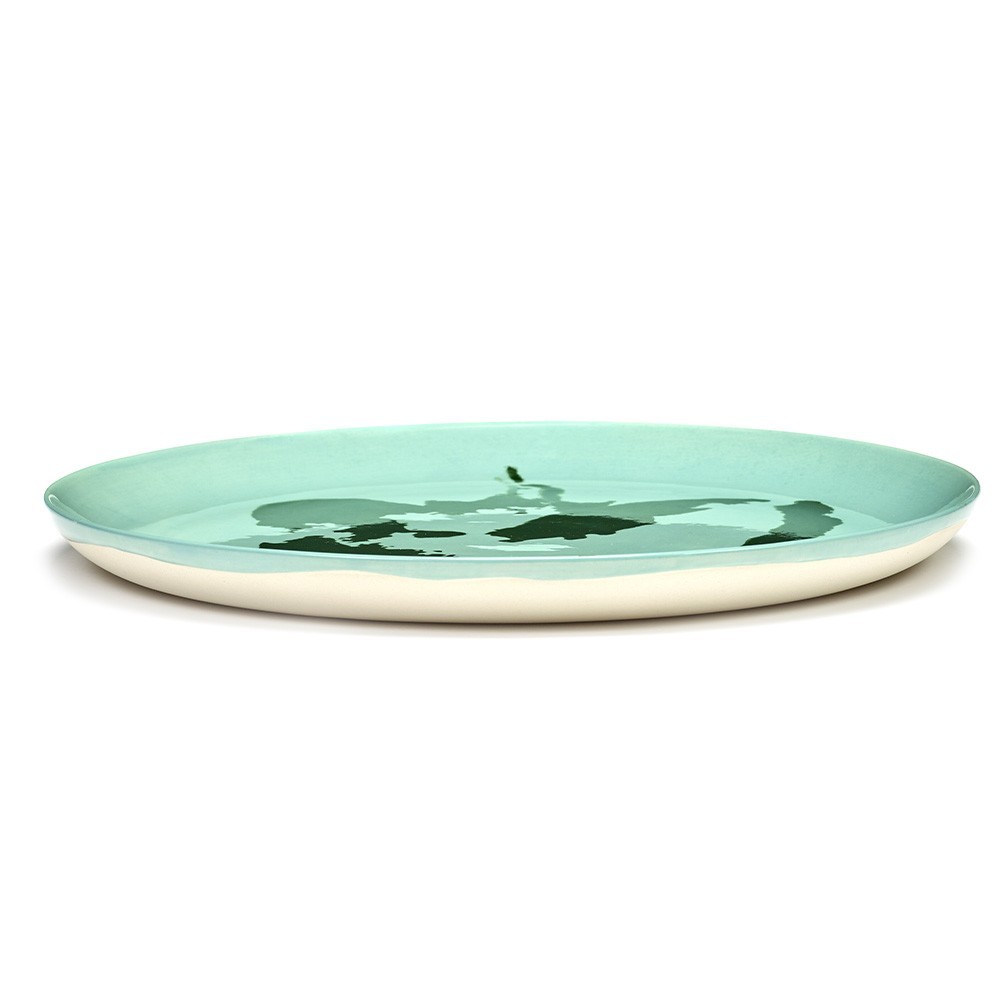 Plato Fiesta Ottolenghi pimiento verde azul L Serax