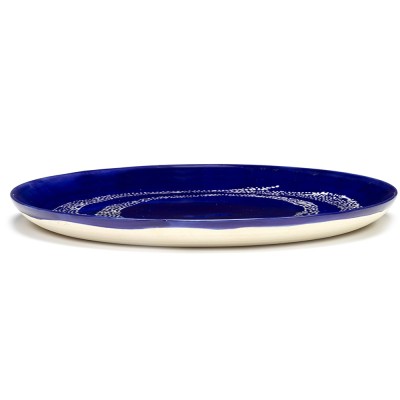Banquete Ottolenghi plato azul oscuro círculos blancos L Serax 2