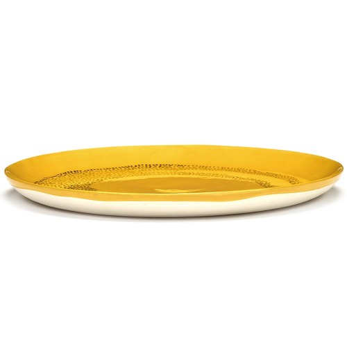 Banquete Ottolenghi plato amarillo círculos negros L Serax