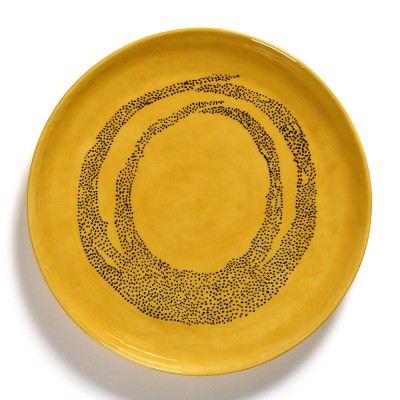 Piatto da portata Festa Ottolenghi giallo cerchi neri Serax 2