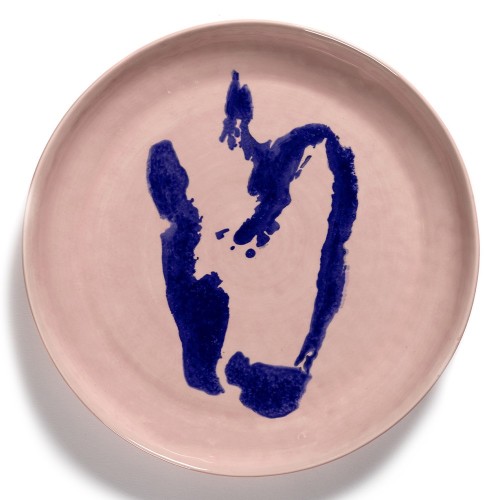 Assiette de service Feast Ottolenghi rose poivron bleu Serax