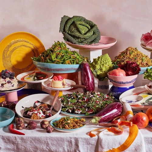 Piatto da portata Festa Ottolenghi pepe blu rosa Serax
