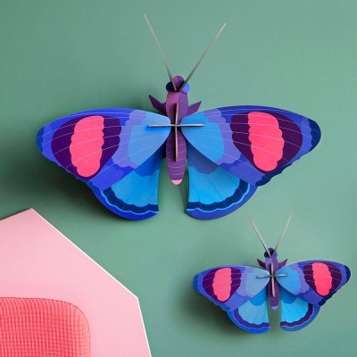 Deluxe peacock butterflies wall decoration