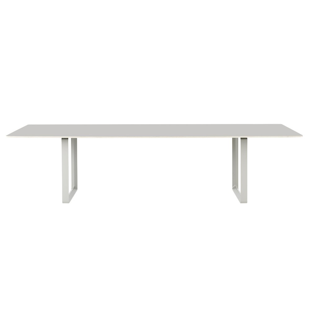 Table 70/70 linoleum and gray plywood gray base Muuto