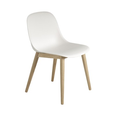 roem labyrint vers Vezelcomposiet hout en witte plastic stoel en houten onderstel | Muuto