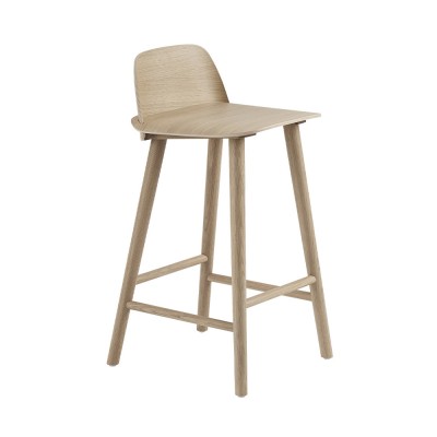Taburete nerd roble natural H79 cm Muuto Muuto