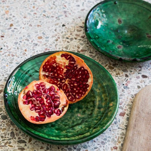 Assiette Tamgrout verte Chabi Chic