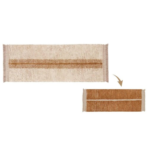 Tapis lavable Reversible Duetto Toffee Runner Lorena Canals