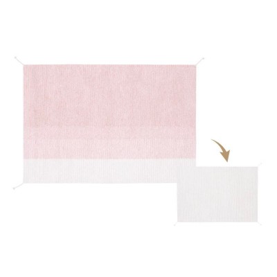 Wasbaar vloerkleed omkeerbaar gelato roze Lorena Canals