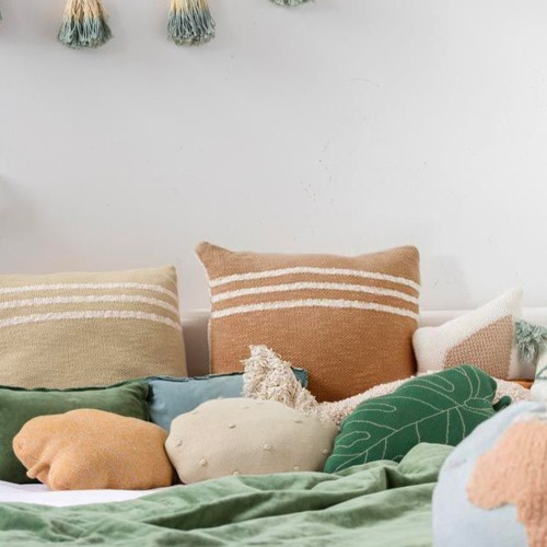 Coussin Tricoté Duetto Powder - Natural Lorena Canals