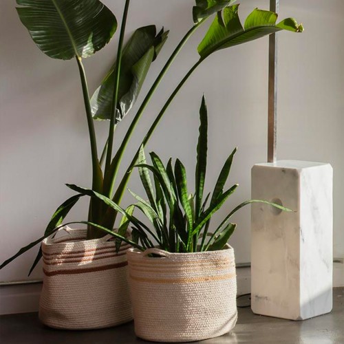 Bernsteinfarbener Doppelkorb Lorena Canals