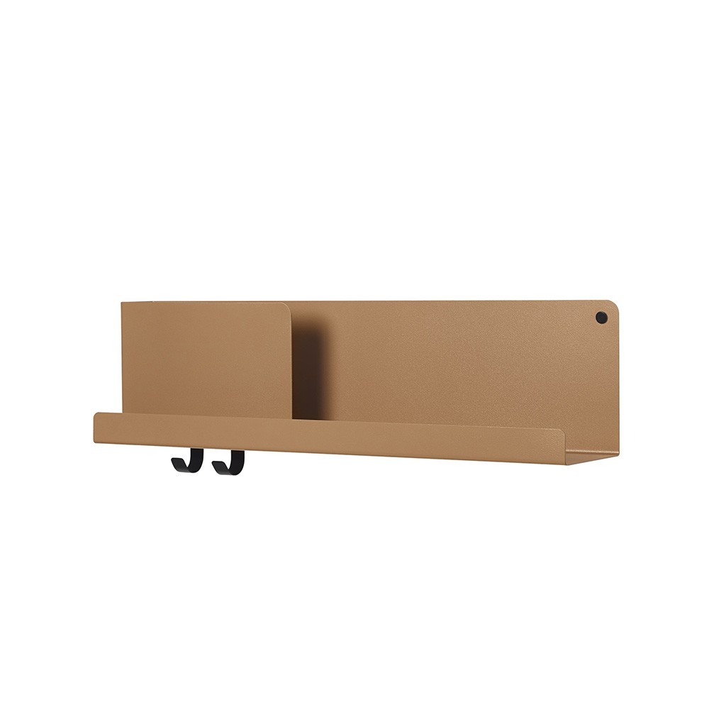 Folded burnt orange wall shelf Muuto