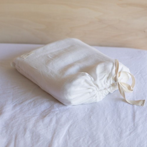 Housse de couette en lin lavé blanc lait Gabrielle Paris