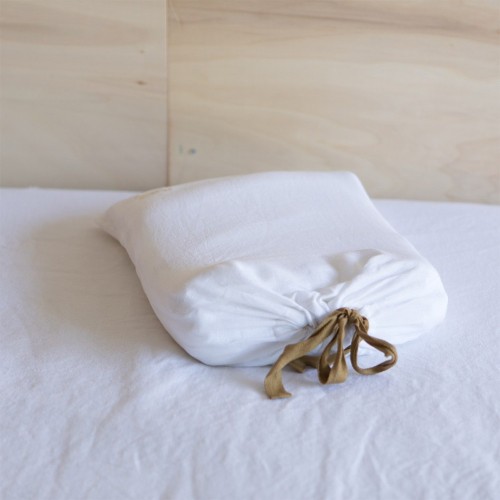 Housse de couette en lin lavé blanc neige Gabrielle Paris