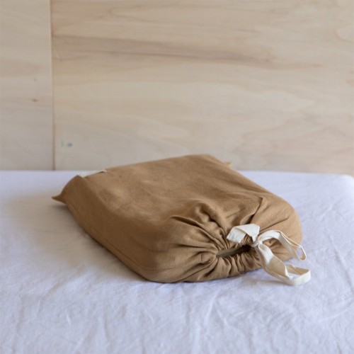 Housse de couette en lin lavé tabac Gabrielle Paris
