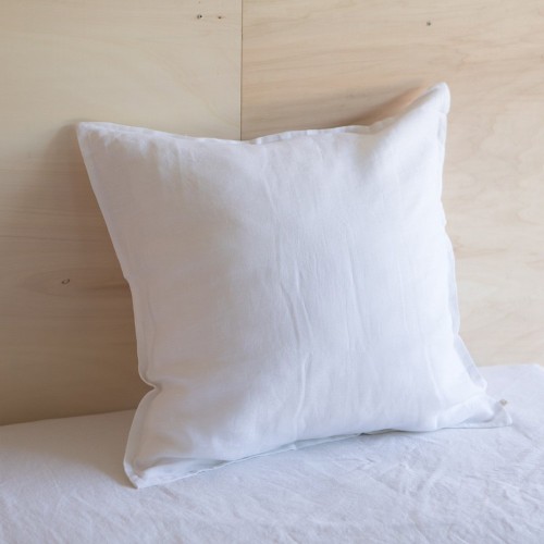 Snow white washed linen pillowcase Gabrielle Paris