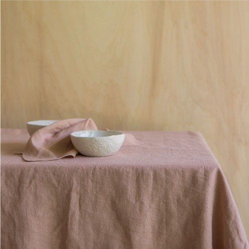 Clay washed linen tablecloth Gabrielle Paris
