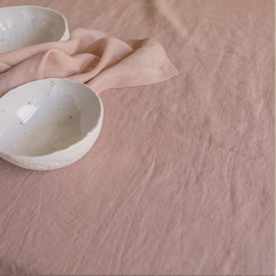 Clay washed linen tablecloth Gabrielle Paris 2