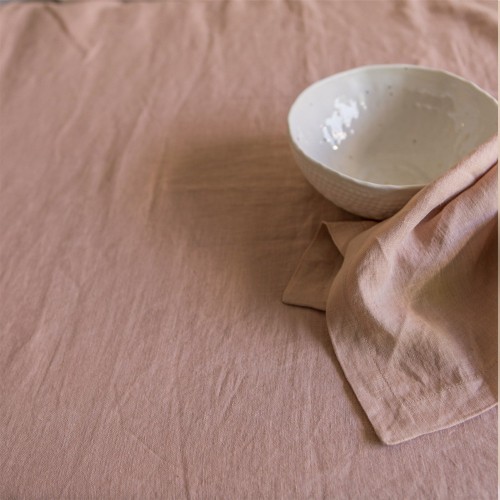 Clay washed linen tablecloth Gabrielle Paris
