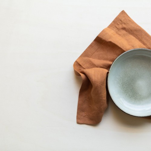 Caramel gewassen linnen servet Gabrielle Paris
