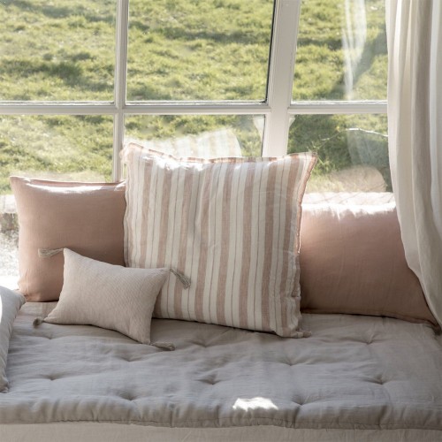 Coussin en lin lavé glaise Gabrielle Paris
