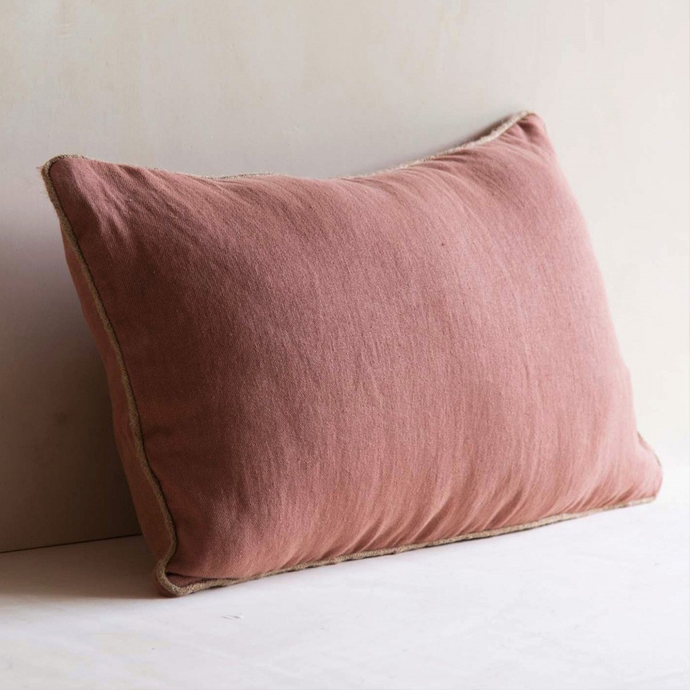 Salvador Sienne Italian Linen Cushion Gabrielle Paris