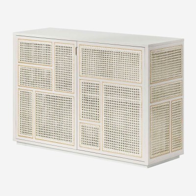 Air sideboard white & cane Design House Stockholm 2