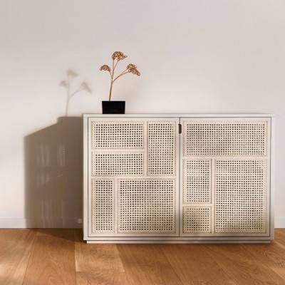 Air sideboard white & cane Design House Stockholm