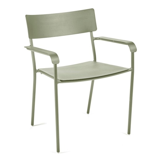 Chaise August vert eucalyptus avec accoudoirs Serax