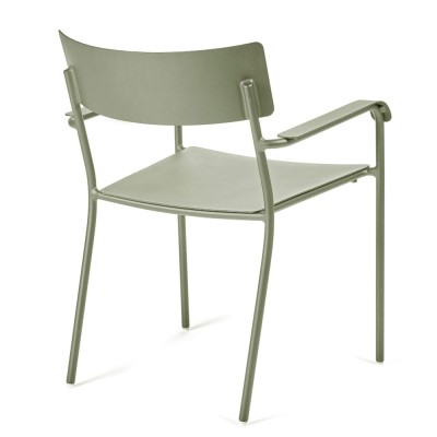 Silla August verde eucalipto con brazos Serax 2