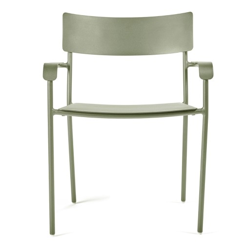Eukalyptusgrüner August-Stuhl mit Armlehnen Serax