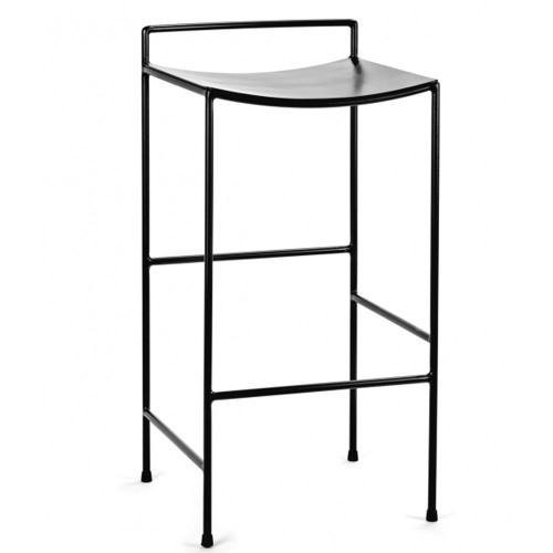 Nello bar stool black metal Serax