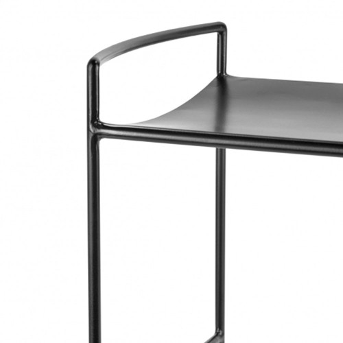 Sgabello da bar Nello in metallo nero Serax