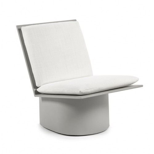 Sedia bassa Valérie in metallo grigio Serax