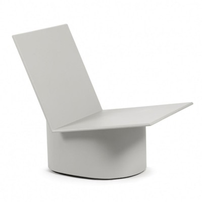 Niedriger Stuhl Valérie aus grauem Metall Serax