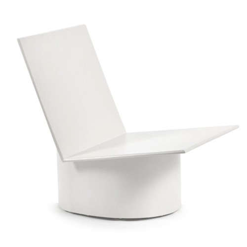 Sedia bassa Valérie in metallo bianco Serax