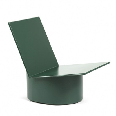 Low chair Valérie dark green metal Serax