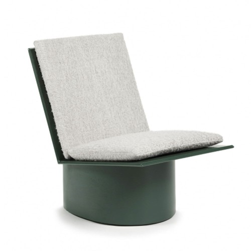 Chaise basse Valérie métal vert foncé Serax