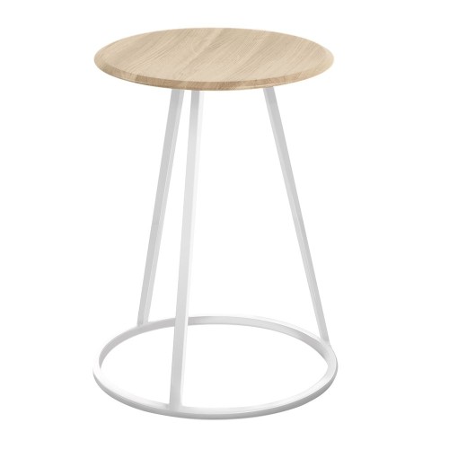 Gustave stool oak & white Hartô