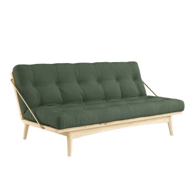 Folk 3 seater sofa bed 756 Olive Green Karup Design