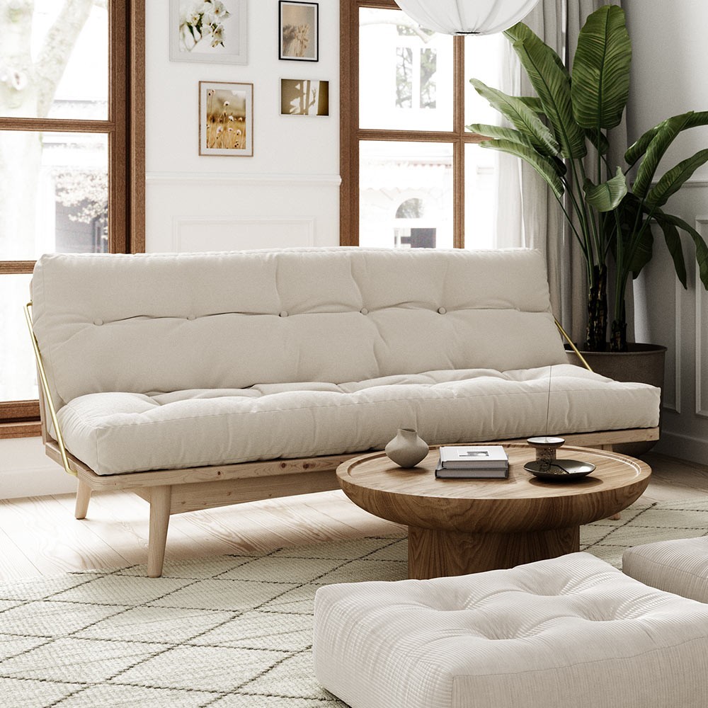 Divano letto 3 posti Folk 758 Beige Grano Karup Design