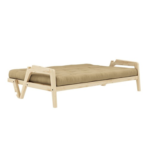 Sofá cama de 3 plazas Grab 758 Beige Trigo Karup Design