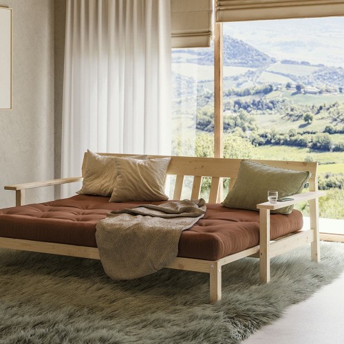 Divano letto a 3 posti Unwind 758 Beige Grano Karup Design