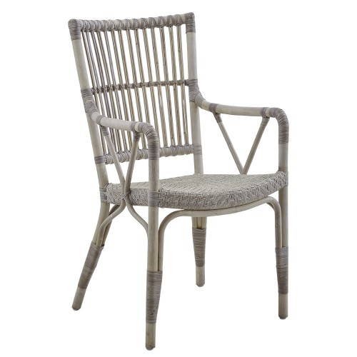 Pianofauteuil in taupe rotan Sika Design