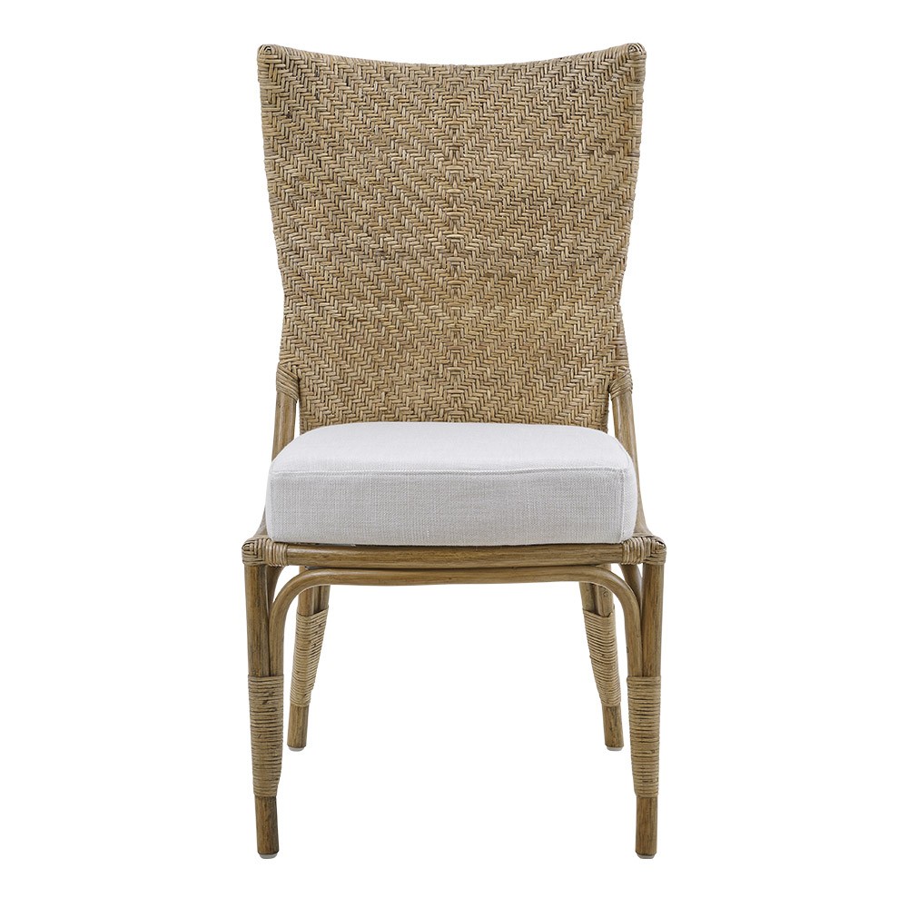 Melody dining chair in natural rattan with integrated cushion | Sika Design