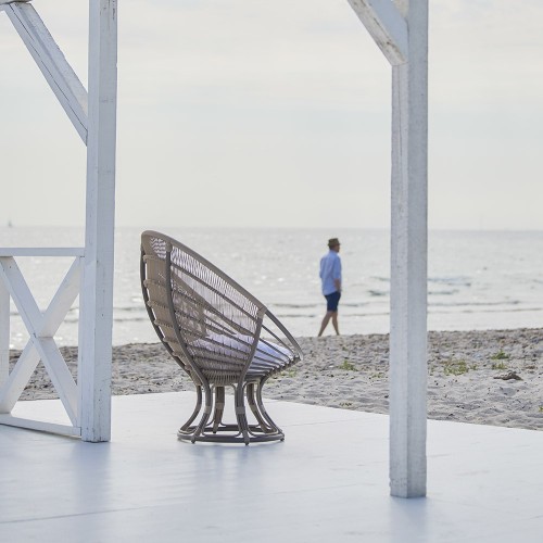 Luna armleunstoel Franco Albini natuurlijk rotan Sika Design