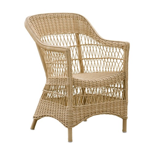 Natural Charlot armchair with seat cushion Sika Design