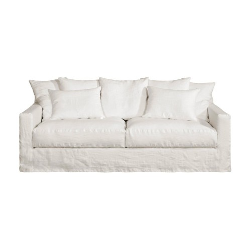 Leinen-Sofa Biarritz 2-Sitzer Moodntone