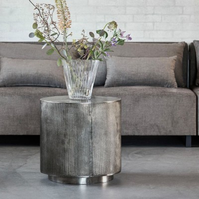 Couchtisch Rota Silber gebürstet 50 cm House Doctor 2